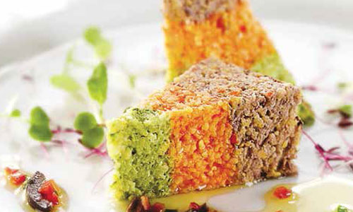 Трехслойная полента из кукурузной крупы